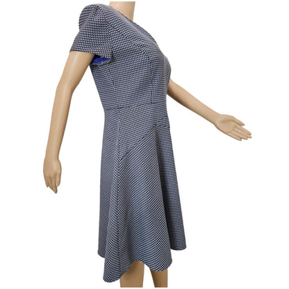 Hugo Boss Halomi Purple Gray  Fit & Flare Back Zip Dress Size 8 US 12 UK 44 IT