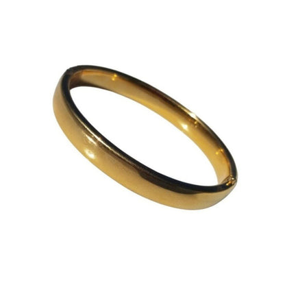 NAPIER Smooth Hollow Gold Filled Bangle Bracelet Hidden Closure [ESTATE JEWELRY]