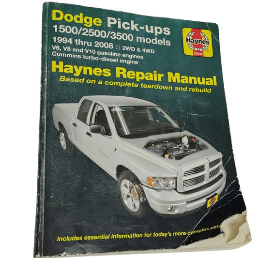 Dodge Pick-Ups 1994-2008 2WD & 4WD V6, V8, V10 Gas Diesel Haynes Repair Manual
