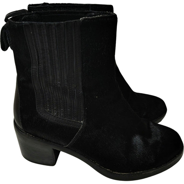 UGG Camden Exotic Calf Hair Leather High Heels Womens Ankle Boots Booties Size 7