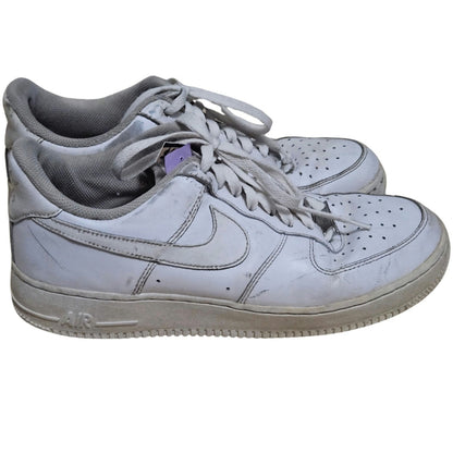 Nike Air Force 1 07 Triple White Lace Up Sneakers Tennis Used Size Men's US 12