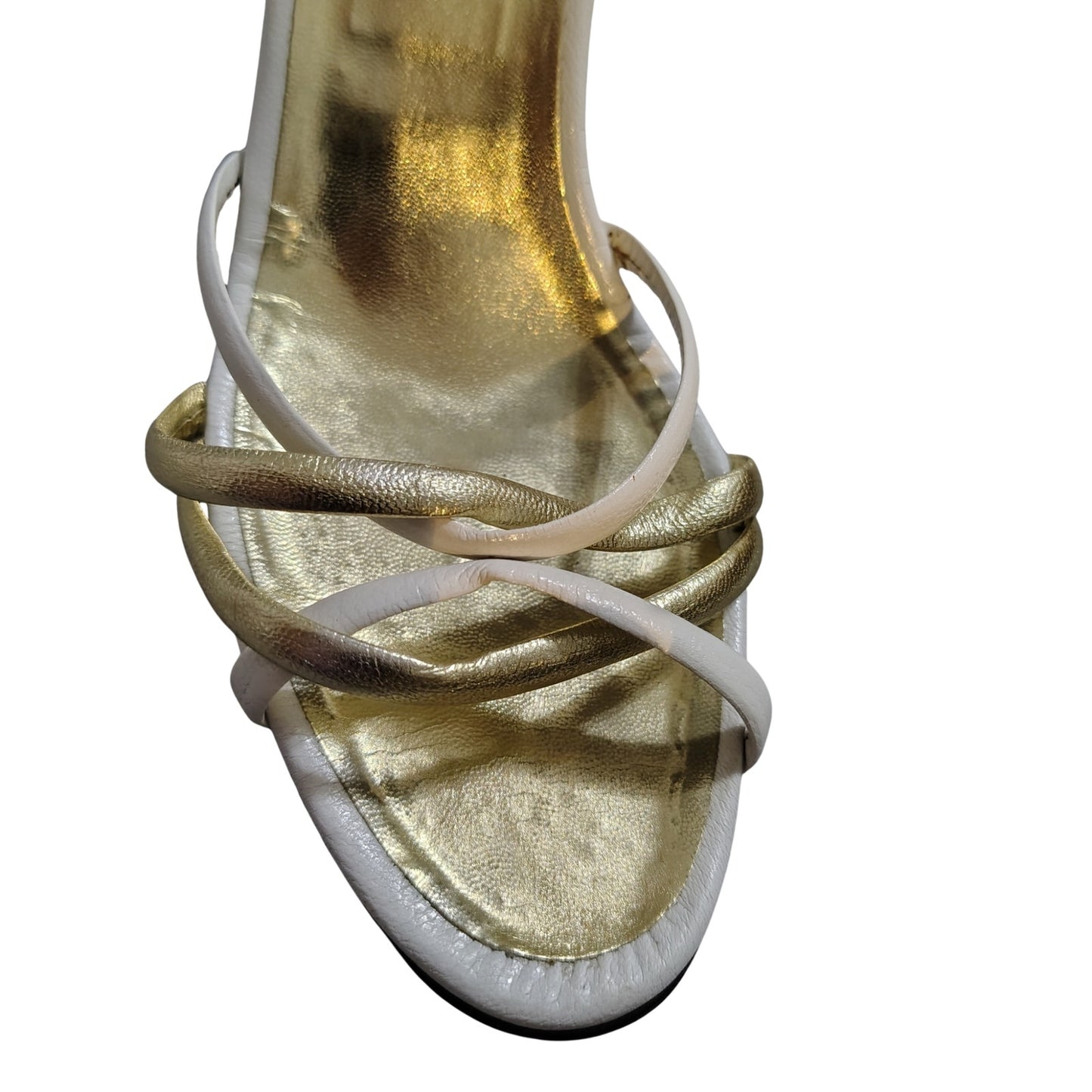 80s Pancaldi Italian Leather Strappy Heels 4 Inch Heel Size 7 1/2 AA Gently Used [Vintage]