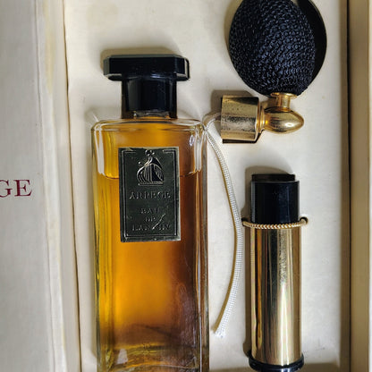 60s Arpege Lanvin 2oz Eau De Lanvin  Atomizer Miniature Pump Box Set Dead Stock [Vintage]