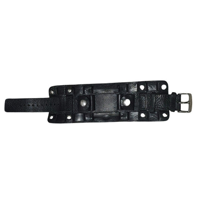 1990s Black genuine leather cuff-style Fossil Watch Band "Bund" strap or "cuff" [Vintage]