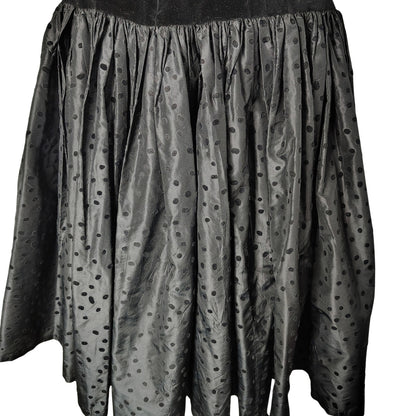 80s Escada Black Polka Dot Fit Flare Bubble Skirt Vintage Margaretha Ley Size 4