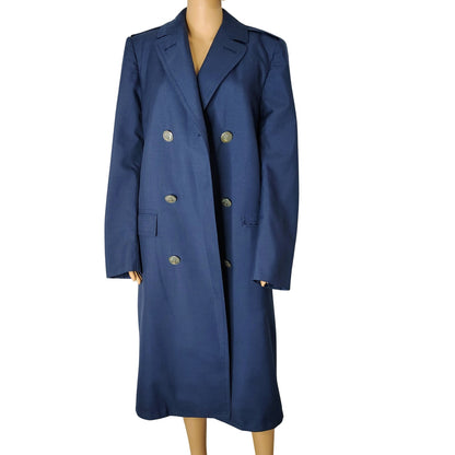Vietnam US Air Force Overcoat 35 Long Blue 1549 Wool 13 oz Trench Coat [Vintage]