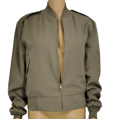 USMC Tanker Zip Up Bomber Jacket Neptune Garment Co. Epaulets Lined 36 Short