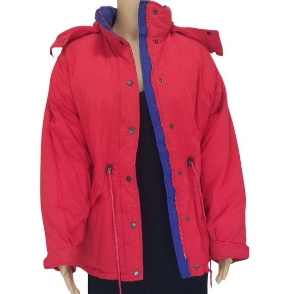 GOOSE Down 80s VINTAGE CABELA'S Red Puffer Winter Coat Size Small [VINTAGE]