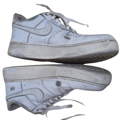 Nike Air Force 1 07 Triple White Lace Up Sneakers Tennis Used Size Men's US 12