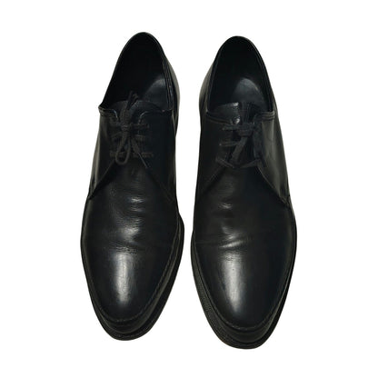 Nunn-Bush Black Leather Pointy Toe Lace Up Mens Dress Shoes Seam Detail Size 8 D