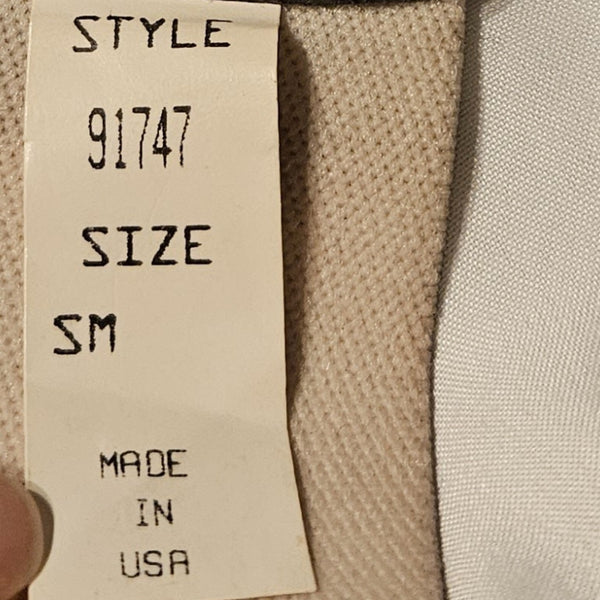 1980s Houndstooth Elastic High Waisted Belt Gold Chunky Buckle Patent Leather Small [Vintage]