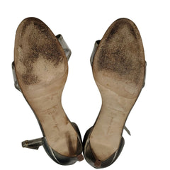 Manolo Blahnik Bronze Leather and Transparent PVC Lavanasa Sandals Size 10.5