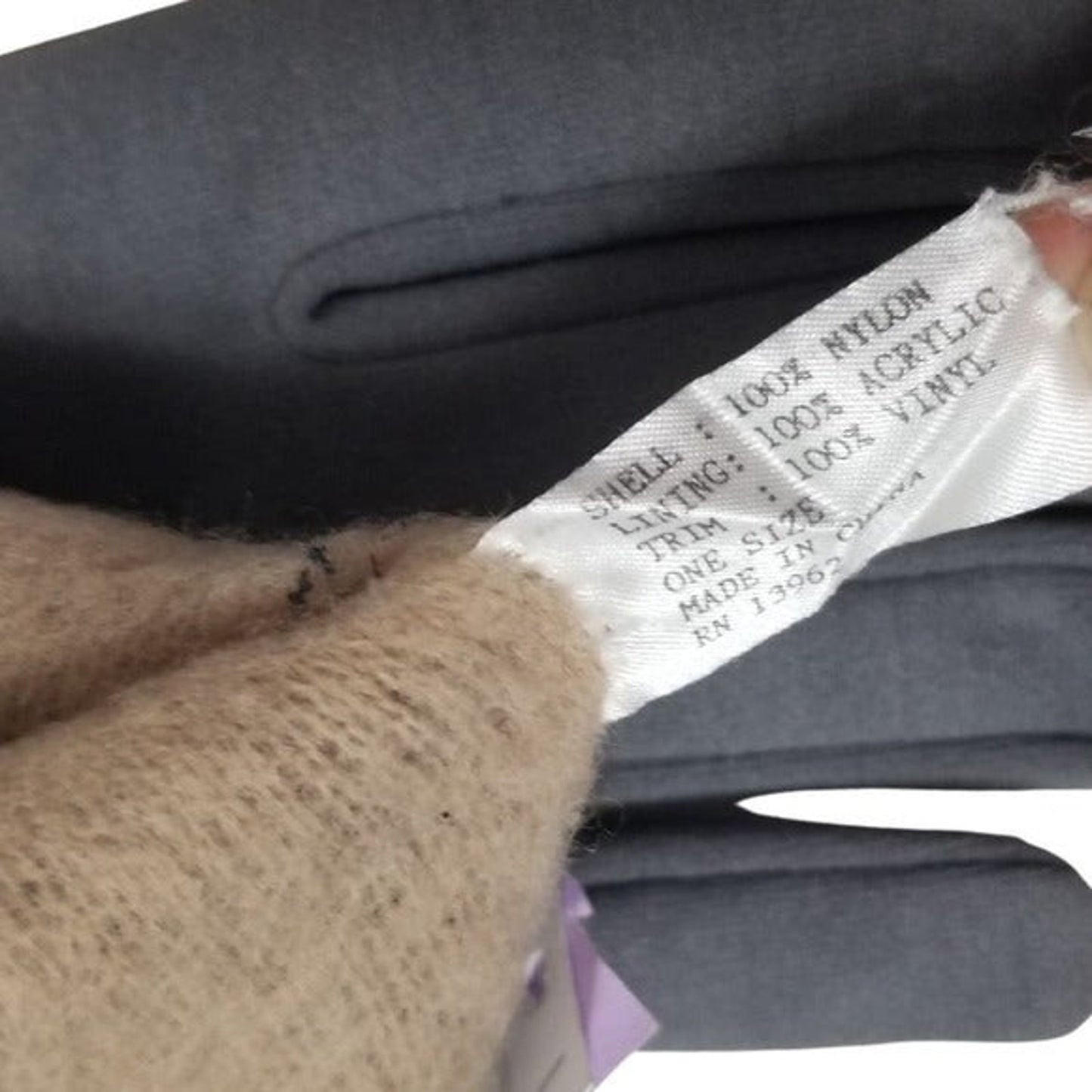 1990s Gray Riding Stretchable Gloves Vinyl One Size Fits All [Vintage]