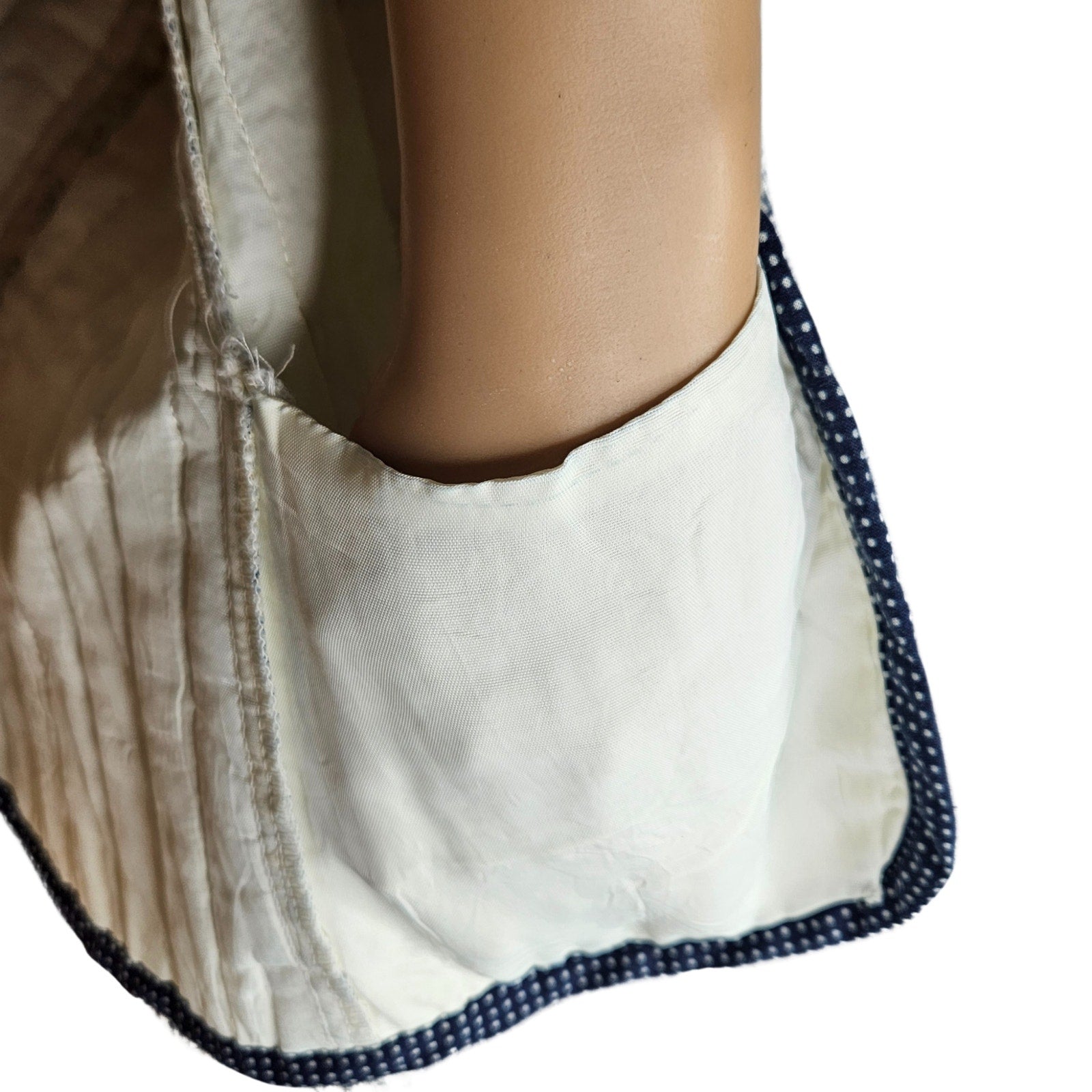 1970s Jessicas Gunnies Blue White Floral Quilted Blazer San Francisco Size Small