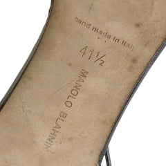 Manolo Blahnik Bronze Leather and Transparent PVC Lavanasa Sandals Size 10.5