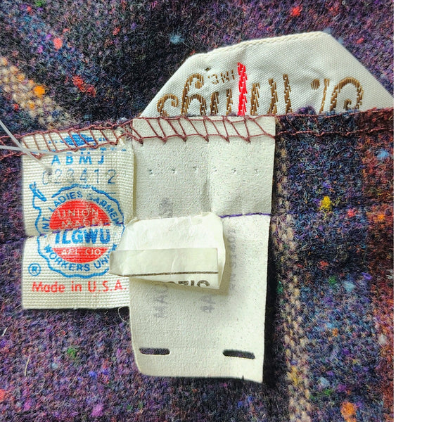 1960s Plaid Spaghetti Strap Overall Bib ALine Sheath Hidden Pockets Dress Size 5 [Vintage]