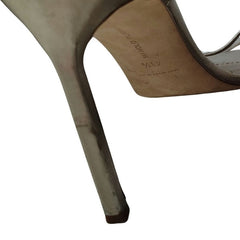 Manolo Blahnik Bronze Leather and Transparent PVC Lavanasa Sandals Size 10.5