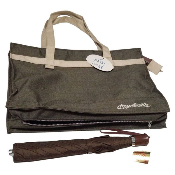 Vintage Green Umbrella Tote Bag Designed by Duebbert Rain Bag New with tags