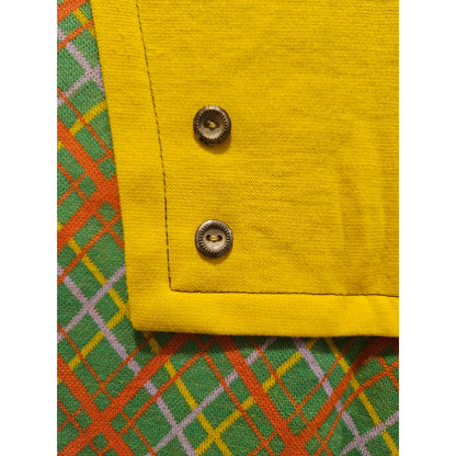 1960s Vintage Green OJ Yellow Children's Growing Girl Perma-Prest Dress Size 10