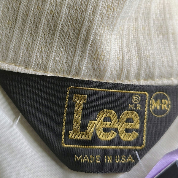 70s Lee Riders Beige Pearl Snap Western Light Weight Jacket Button Up Shirt Shacket Size Medium [Vintage]