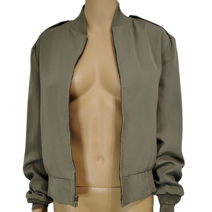 USMC Tanker Zip Up Bomber Jacket Neptune Garment Co. Epaulets Lined 36 Short