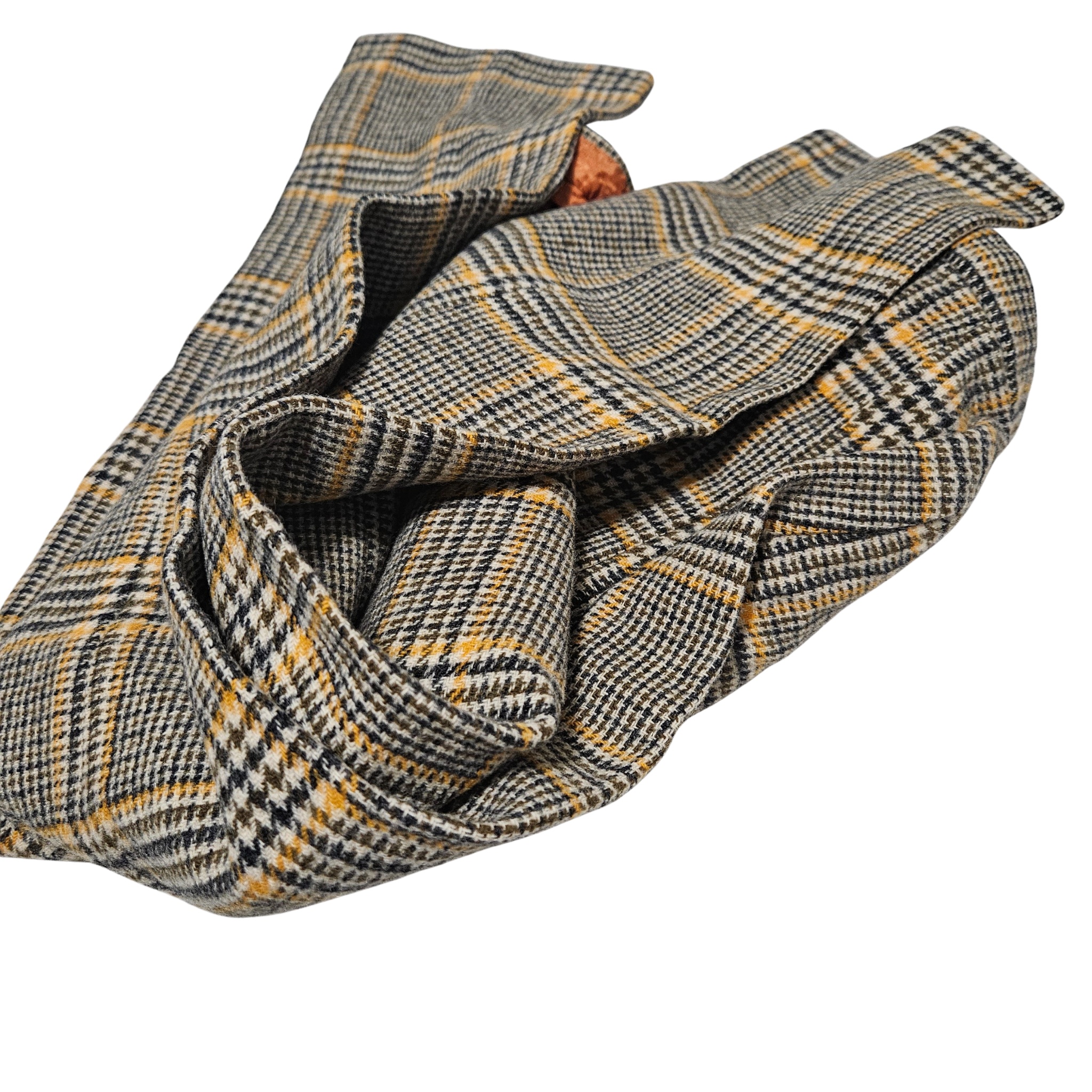 1950s Sears Plaid Vintage Flat Front Brown OJ Cream Wool High Waist Pants Rockabilly SZ 00