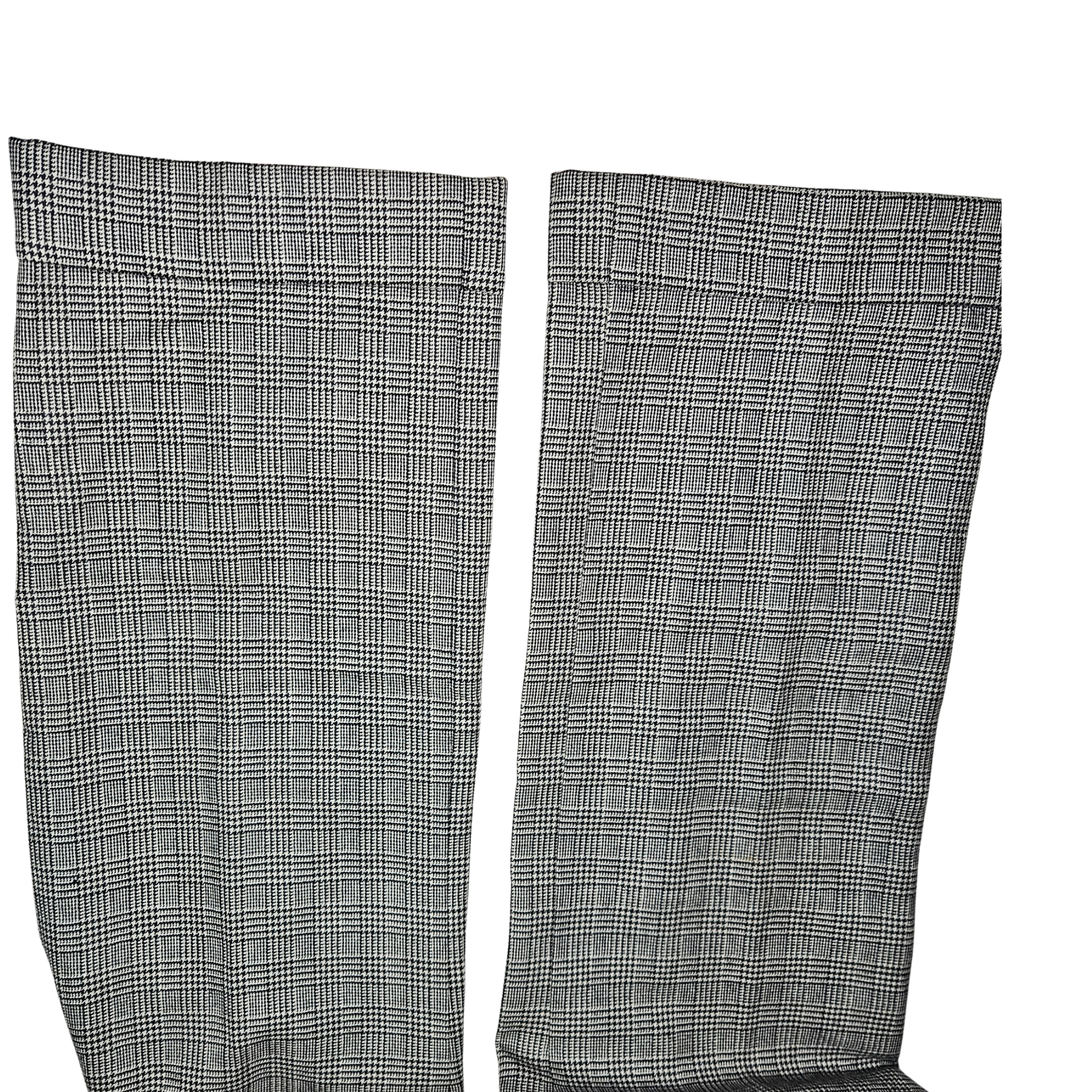 Y2k Pendleton Black White Glen Plaid 100% Virgin Wool Trousers Flat Front Slacks Wide Leg Pants Size 4