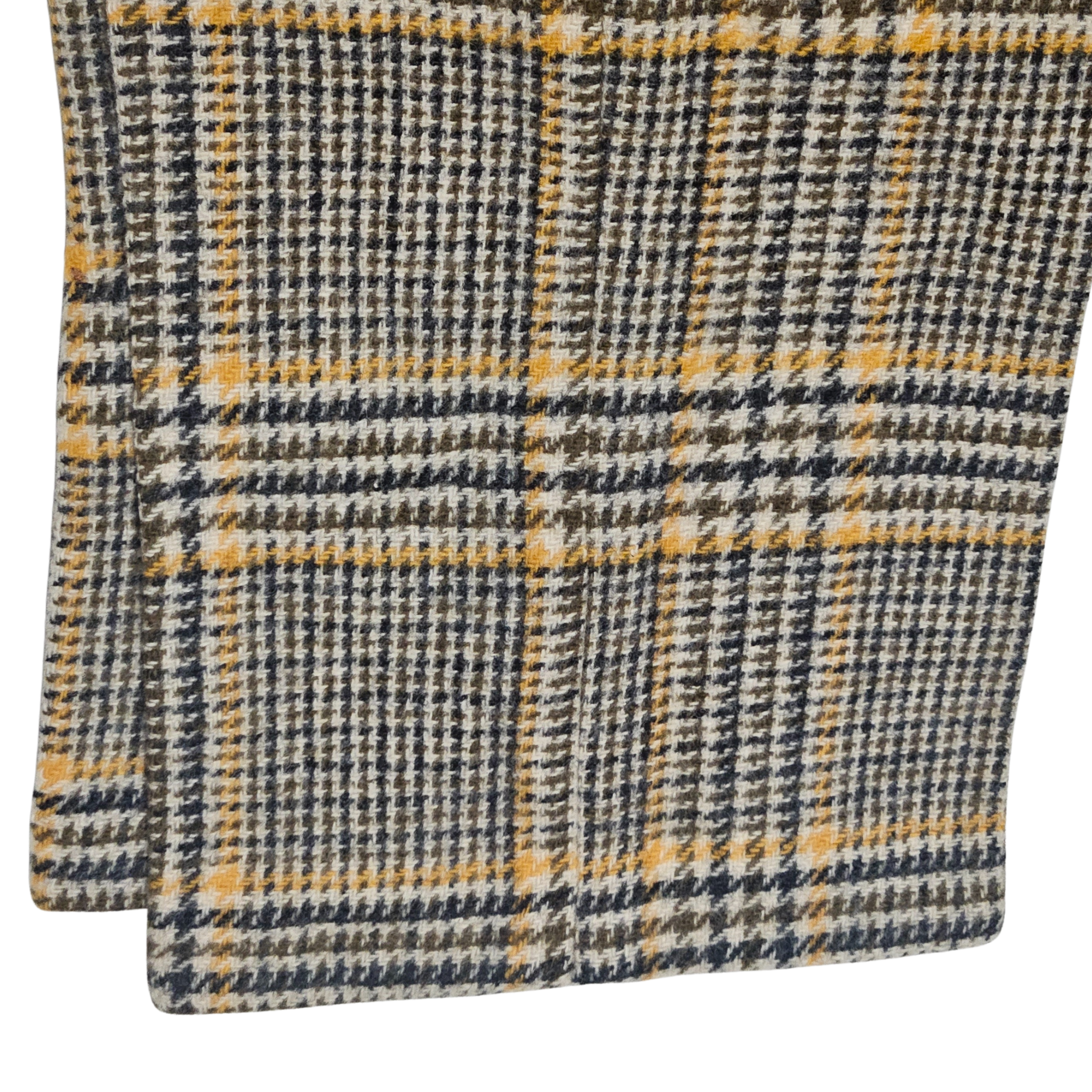 1950s Sears Plaid Vintage Flat Front Brown OJ Cream Wool High Waist Pants Rockabilly SZ 00