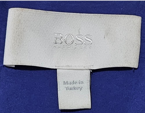 Purple Hugo Boss Halomi V Neck Fit & Flare Back Zip Dress Size 8 US 12 UK 44 IT